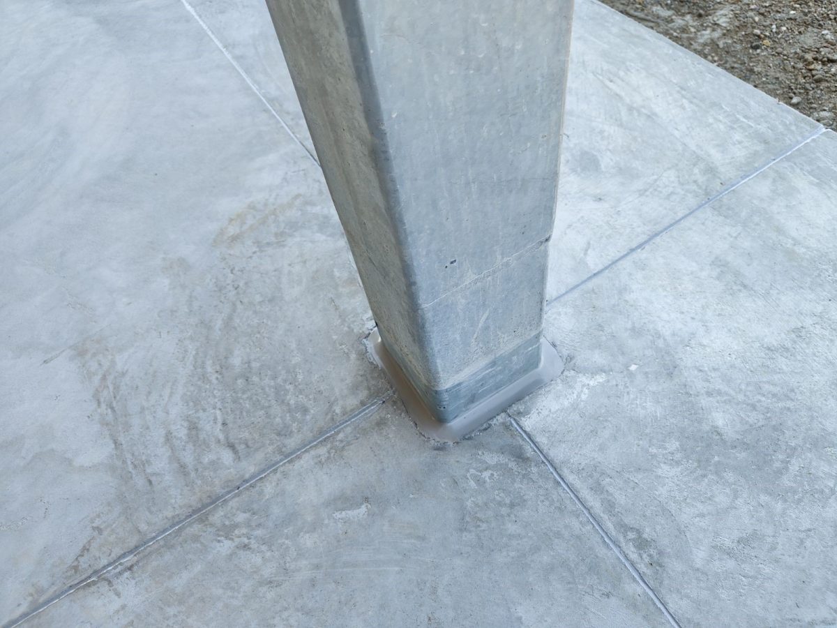 Concrete Slab & Steel Bollard Joint Sealing